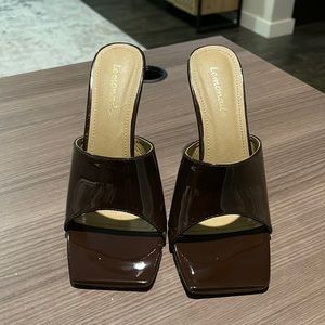 Brown Heeled Sandals